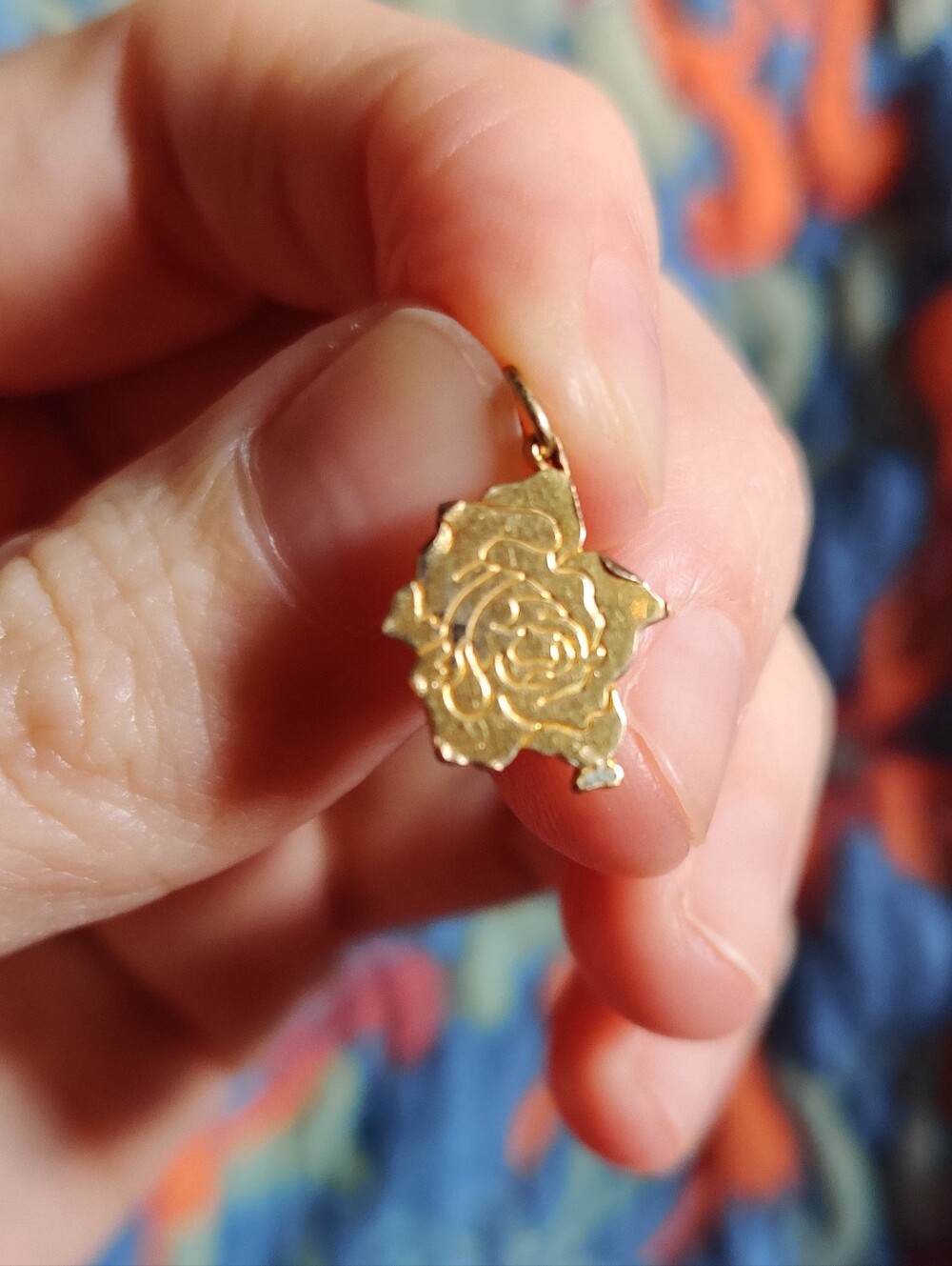 L.G. Balfour Company Vintage Gold Filled Rose Charm/Pendant